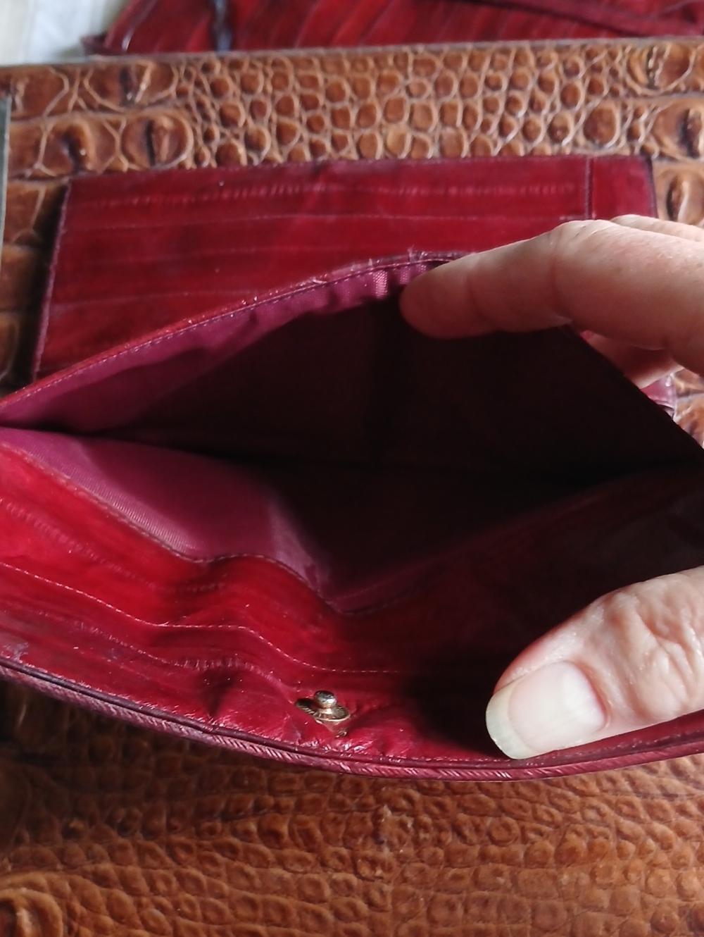 Red Leather Wallet - Picture 3 of 8